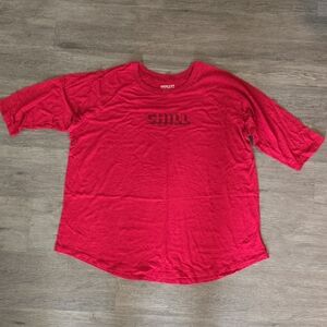 torrid Red 'CHILL' Graphic 3/4 Sleeve Tee